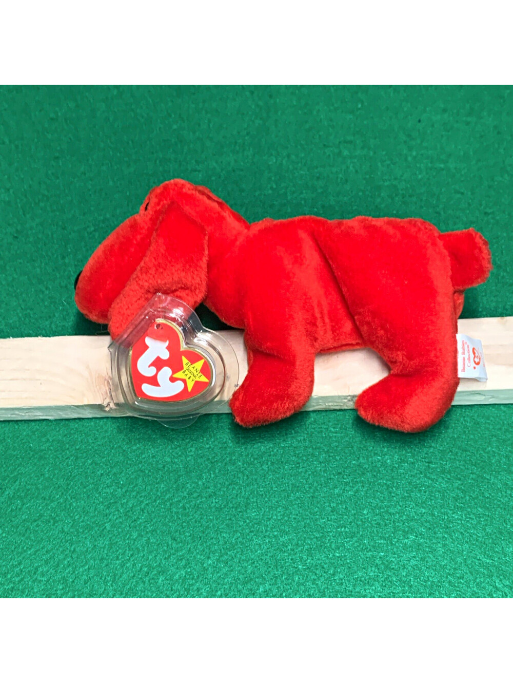 Ty Beanie Babies Red Dog Plush (1996) Retired with Heart Tag